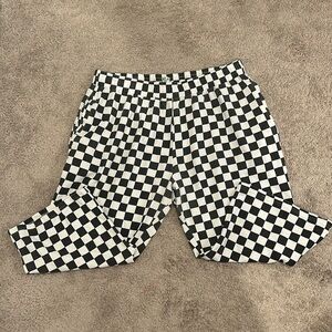 Black & White Checkered Shiny By Nature Pants